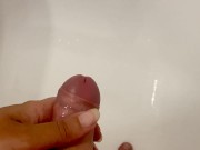 Preview 1 of Czech MILF step mom gives extreme handjob to son with huge cumshot in shower
