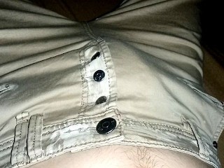 Couldn't Pick up a Lady Tonight, so I Cum onto my own Light Brown Jeans 🙄🍆💧