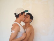 Preview 3 of Twinks Mexican painters get bored and end up fucking