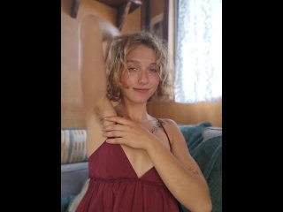 vertical video, striptease, rubbing, small tits
