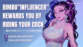 Social Media Influencer Bimbo te recompensa montando tu polla [Audio Porno] [Puta sumisa] [ASMR]