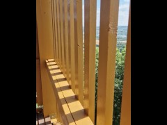 AMAZEMILF CLIMBING STAIRS WITHOUT PANTIES,SHOWING SHAVED PUSSY ON A PUBLIC OUTLOOK