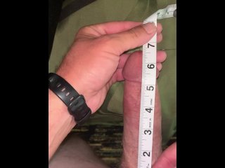 fetish, vertical video, solo male, measuring