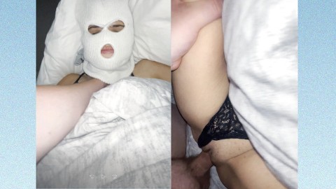 Cheating masked slut gets choked & fucked hard