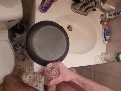 Using pussy stroker on my 8 inch cock