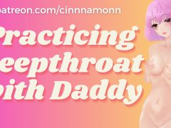 Deepthroat Training with Cute Cumslut Girlfriend | ASMR Blowjob | Sloppy Deepthroat | Roleplay
