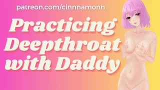 ASMR Blowjob Sloppy Deepthroat Roleplay With Cute Cumslut Girlfriend Deepthroat Training