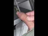 Public toilet foreskin pissing