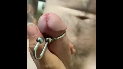 CUM WITH MY PENIS HOLE PLUGGED. WATCH FULL CUM SHOT VID ON MY ONLY-FANS / TUSSIN_T