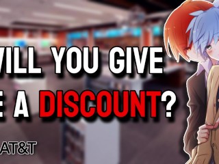 [АСМР] Фембой пытается подкупить сотрудника AT&T, чтобы получить телефон со скидкой