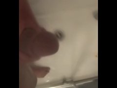 Jacking off in the shower while roommate isn't home