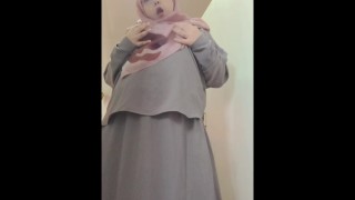 Crossdressing in Hijab on top