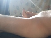 Preview 1 of PUBLIC RISKY MASTURBATION ON BALCONE WHILE HOLIDAY, UNTIL FUCKING HUGE CUMSHOT ON FEET - SoloXman