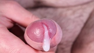 Super close up and slow motion while masturbating small dick and cumming