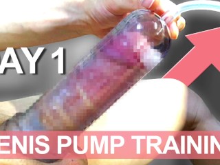 【100日後にチンコ大きくなる僕 Day1】I will have a Bigger Cock in 100 Days. Penis Pump Training. 【SEASON 1】