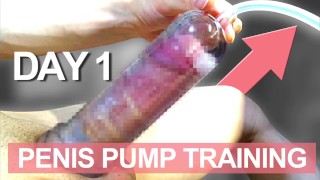 【100日後にチンコ大きくなる僕 Day1】I will have a bigger cock in 100 days. Penis pump training. 【SEASON 1】