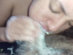 he ejaculated on my cheek, the cream pie went all over my mouth🍆🥛🥛🥛🤤😋😵‍💫💦🫦🥛🤗