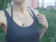 Preview 6 of PUBLIC BOOBS FLASH IN URBAN AREA