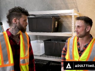HETEROFLEXIBLE - Blain O'Connor & Coworker DESTROY Newbie Jonathan Taylor's Twink Ass! DOUBLE ANAL screenshot number 1