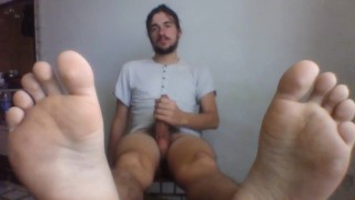man feet and BIG DICK