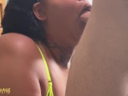 Preview 5 of Black girl ROUGH FACEFUCKING white dick for BIG FACIAL