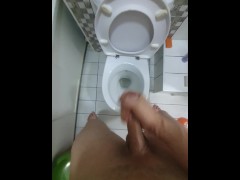 Prolonged urination after masturbation and urination, male moaning during urination.