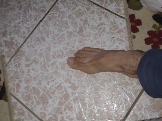 My Feet Stepping in Cum