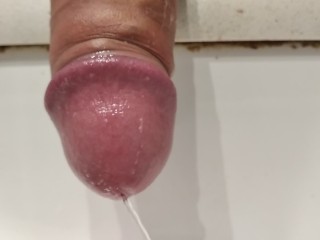 I make my Dick very Hard before Making one of my Piss in the Sink