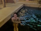 Bathing in hot springs after exploring the city