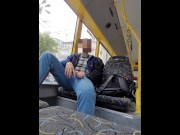 Preview 2 of Super hot risky jerk in public bus