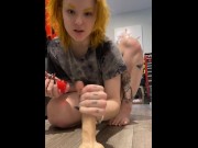 Preview 3 of Bouncing on my thick dildo