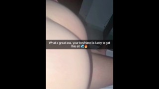 Biancamastys Cheerleader Bedroog Haar Vriend Op Snapchat Met Een Geheime Snapchat-Bewonderaar