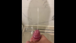 JERKING OFF IN FRIEND'S SHOWER