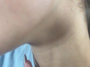 Preview 1 of riding my delicious dildo, i think it's your big dick, while admiring my sexy neck