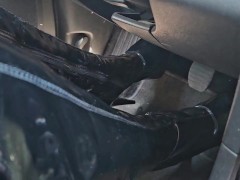 Milf Angelssex32 Drive in tight high stripper boots, pvc boots, sexy girl in boots