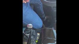 Milf Angelssex32 Stroking cock while driving in thight high stripper boots high heels perfect girl