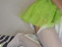 Sissy In A Tutu And A Diaper Fucking A Pillow