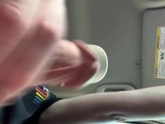 Transgirl jacks off while driving