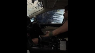 Getting The Car Washed with a Massive Butt Plug Up My Ass