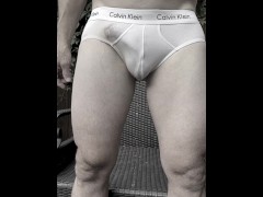 Soaking my underwear outdoors