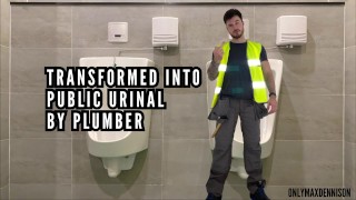 Getransformeerd in openbaar urinoir door loodgieter