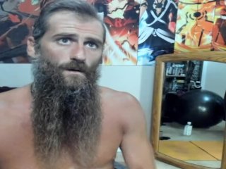 muscular man, watching porn, cumshot, muscular guy