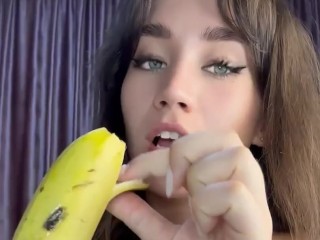 Blowjob with Banana