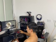 Preview 2 of the addicted to video games and I addicted to his cock