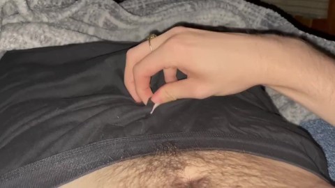 Late Night Cumshot and Foreskin Play