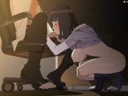 Preview 6 of Cute 2D Babe Sucking The Bosses Cock Under His Desk