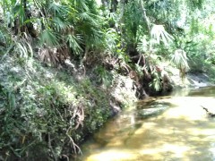 I Pull My Panties Down and bend over so that Stranger will put his cock in me and cum in my pussy