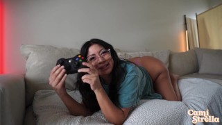 Latina Sucks The Controller For Your Game