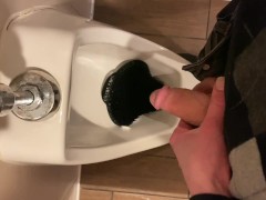 Amateur Public Bathroom Urination POV