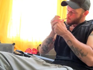 Smokin' and Strokin' is how I Cure Morning Wood